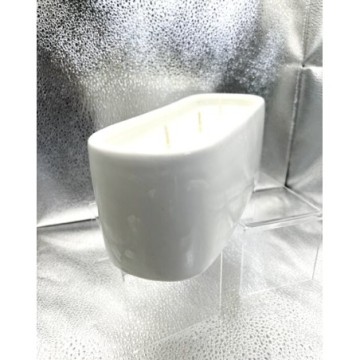 Naked Flame Candles Medium 1000ml Baguette Candle - White Glass