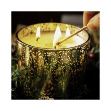 64CL Electroplated Triple Wick Candle - Gold