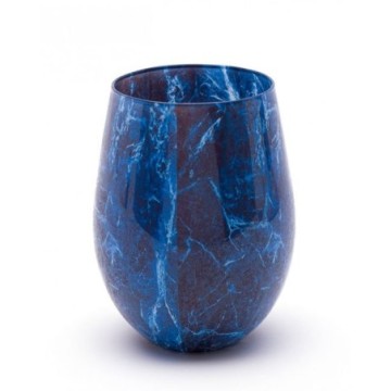 Marble Collection Soy Wax Candle - Blue Marble