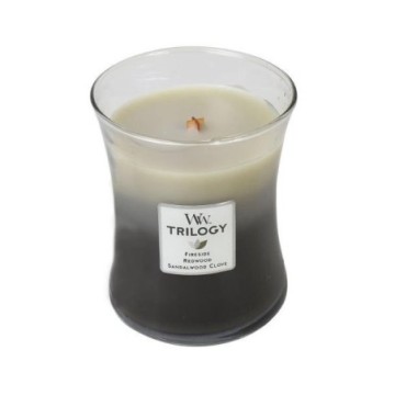 Woodwick Warm Woods Trilogy Medium Jar Candle