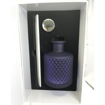 200ml 'Inspired By' Women's Perfume Reed Diffuser Gift Set - Blue / Mauve Glass
