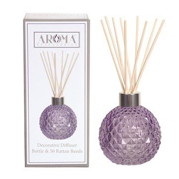 Aromatize Lilac Lustre Glass Reed Diffuser Bottle & 50 Rattan Reeds
