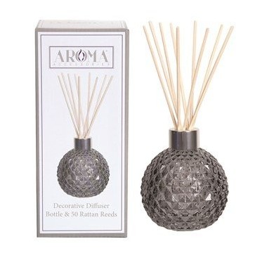 Aromatize Grey Lustre Glass Reed Diffuser Bottle & 50 Rattan Reeds