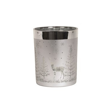Silver Reindeer Tealight...